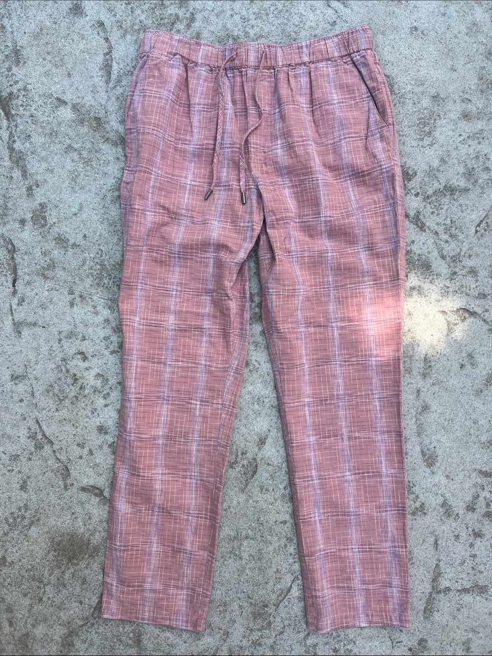 WILDFANG The Essential Drawstring Pant Plaid